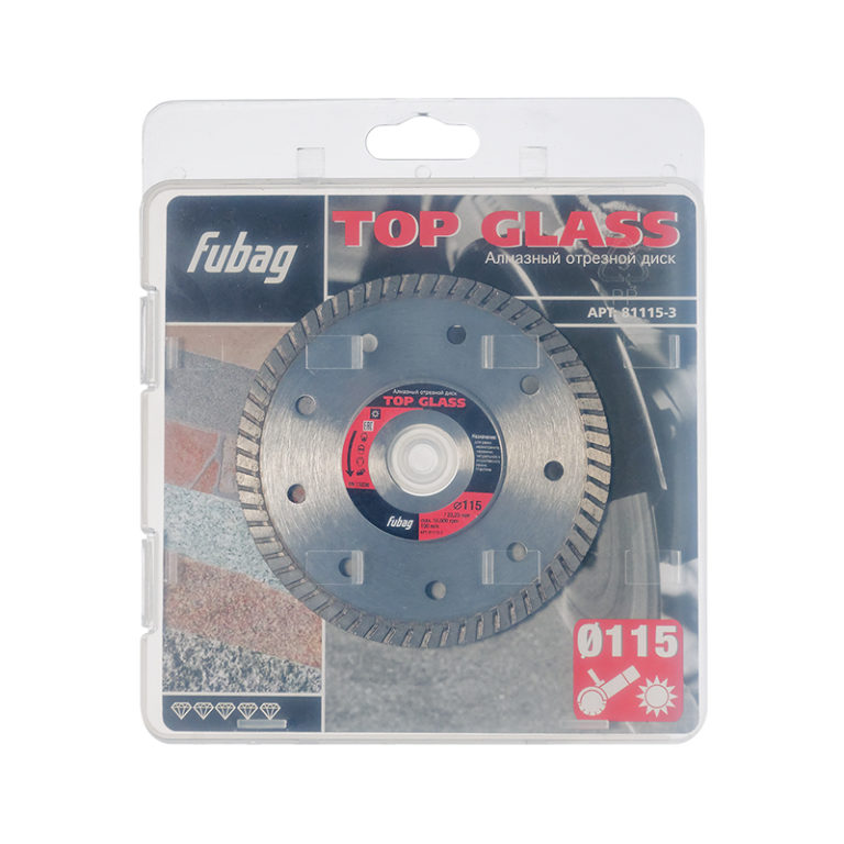 FUBAG Алмазный отрезной диск для керамогранита Top Glass D115 мм/ 22.2 мм