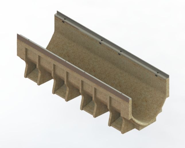 Лоток водоотводный CompoMax Drive DN300 H210-H510 V-образный с каскадом — изображение 3