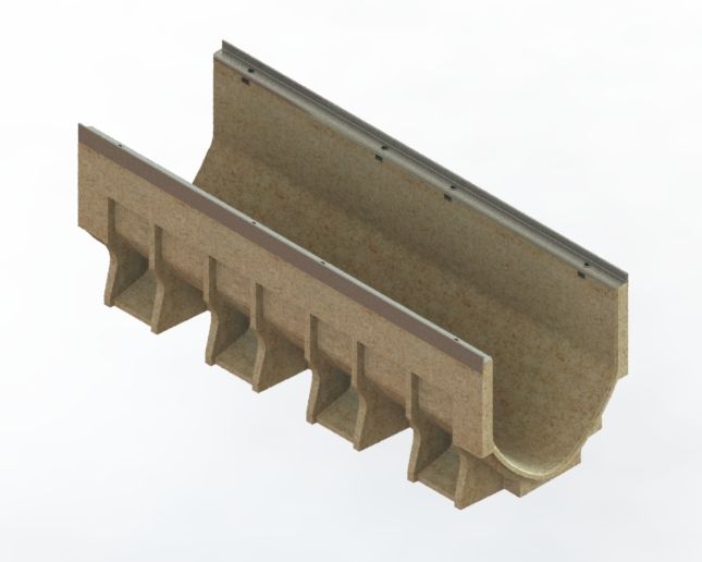 Лоток водоотводный CompoMax Drive DN300 H210-H510 V-образный с каскадом — изображение 4