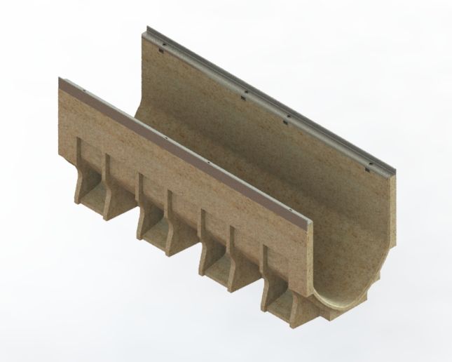 Лоток водоотводный CompoMax Drive DN300 H210-H510 V-образный с уклоном C250 — изображение 5