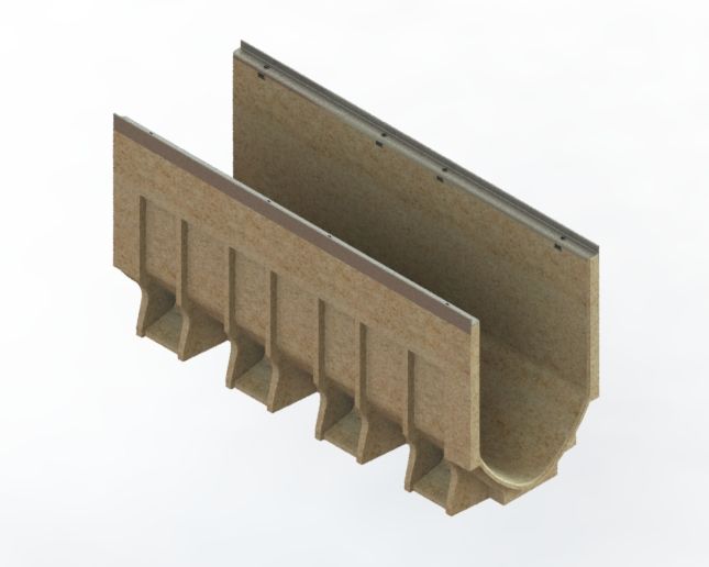 Лоток водоотводный CompoMax Drive DN300 H210-H510 V-образный с уклоном C250 — изображение 6