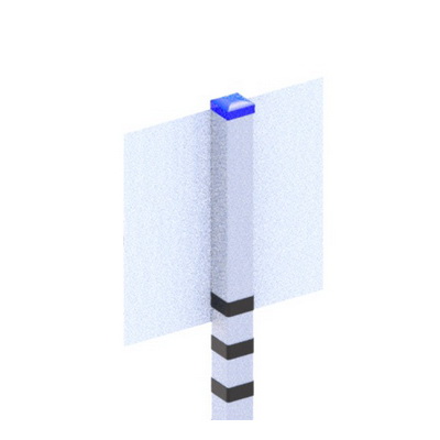 Знак запрещающий "Якорь не бросать" на опоре квадратного сечения 200х200 — изображение 5