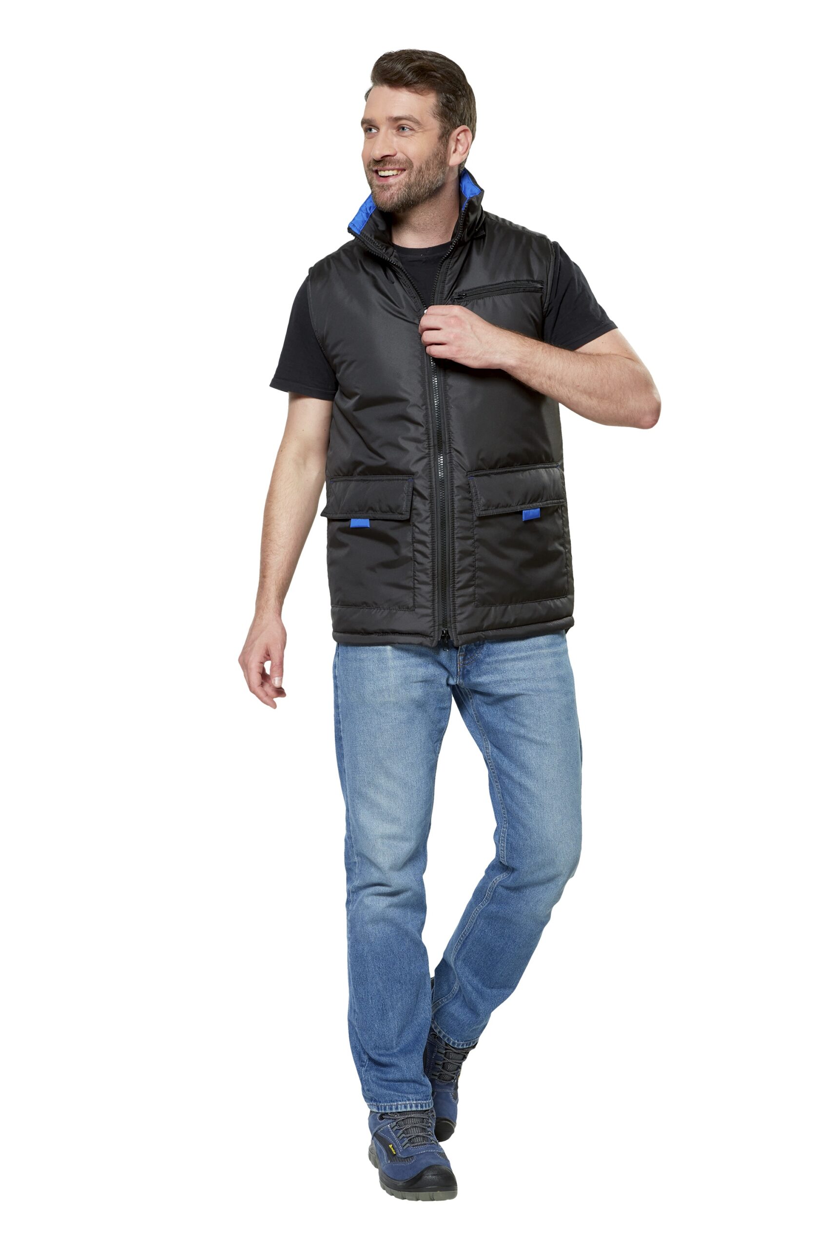 Жилет "Универсальный" черный/василёк (р. 68-70, рост 194-200)